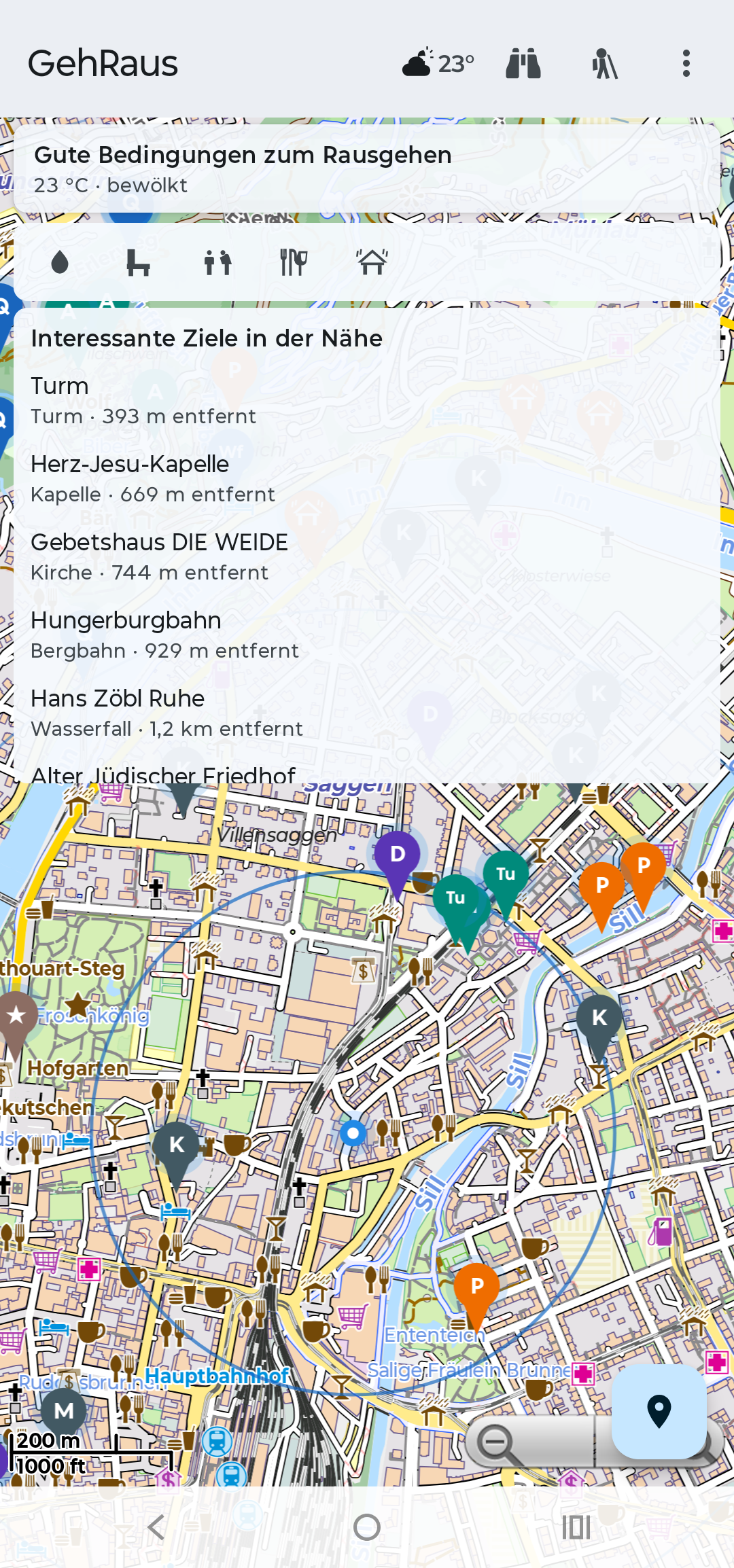 GehRaus zeigt interessante Ziele in Innsbruck